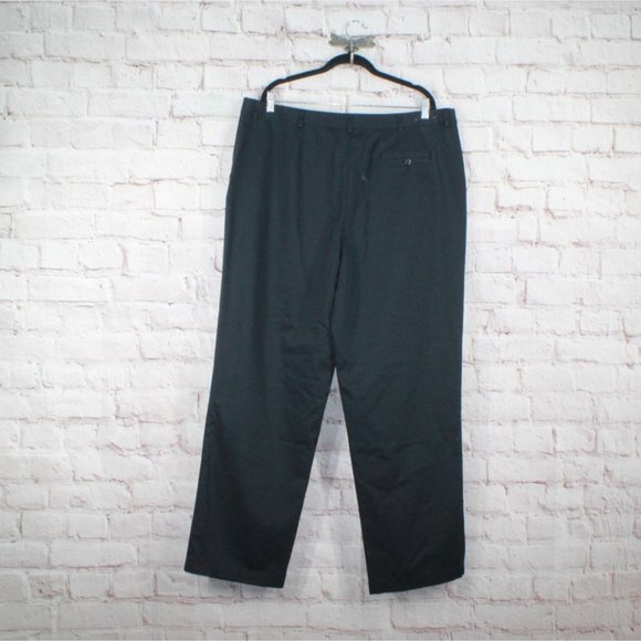 LL Bean Women's Bayside Black Cotton High-Rise Straight-Leg Pants Size 20 - Picture 7 of 9